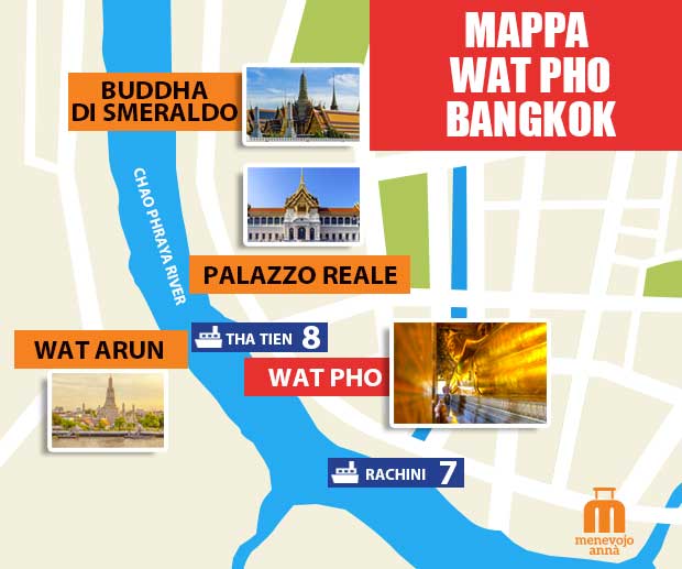 Mappa Wat Pho Bangkok